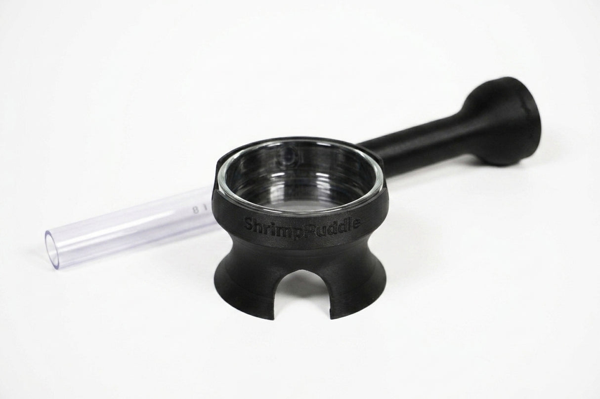 ShrimpPuddle Futter-Station Pro Bundle Höhlenvariante – Glas-Futterstelle