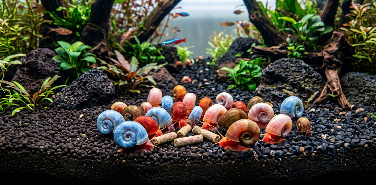 Posthornschnecken im Aquarium: Farbenvielfalt, Haltung und Pflege
