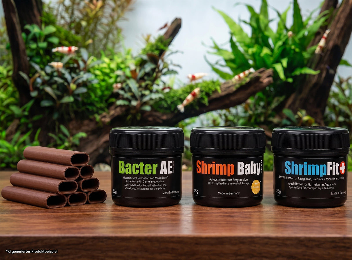 Baby Garnelen Futter Starterset – Bacter AE, Baby Food & ShrimpFit für Garnelennachwuchs