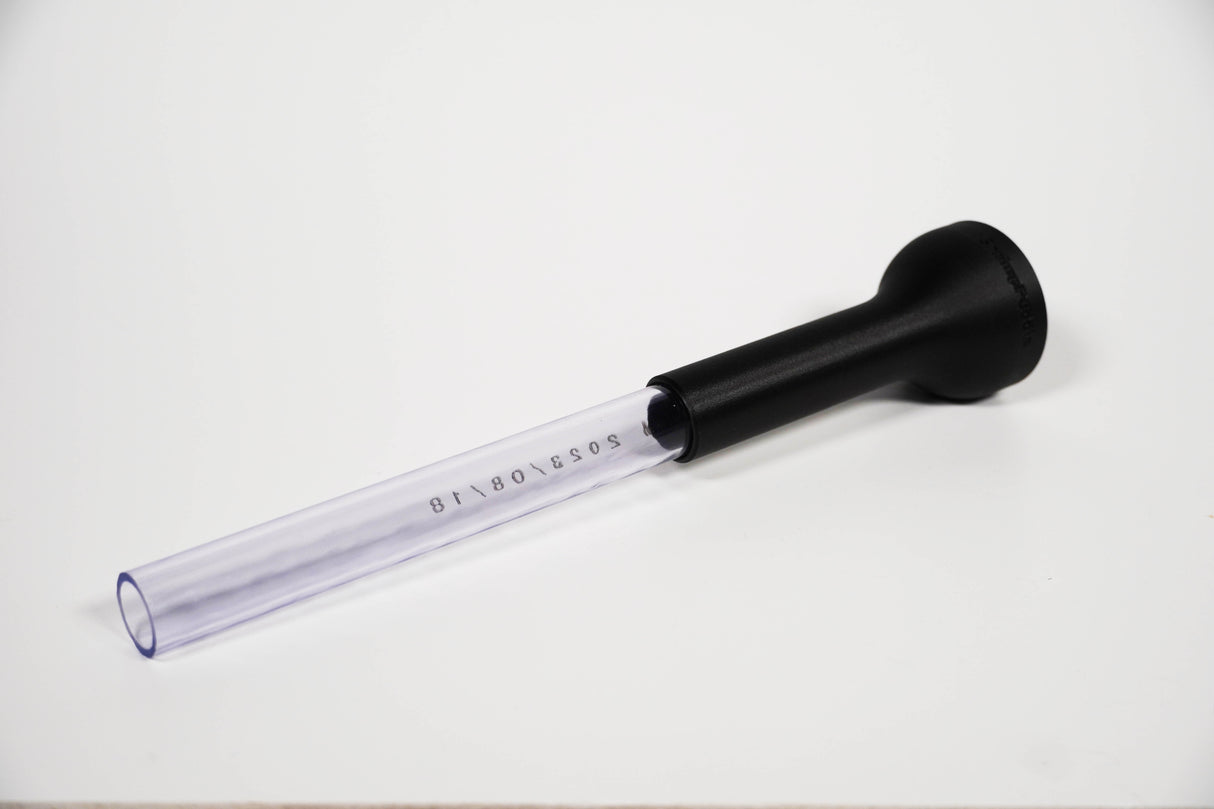 ShrimpPuddle Futterrohr mit Trichter – Glas-Futterstelle