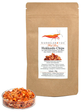 GARNELEN4YOU Hokkaido Chips 20g – Naturfutter für Garnelen