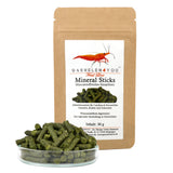 GARNELEN4YOU Mineral Sticks 30g – Mineralfutter für Garnelen, Verpackung mit Futter