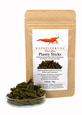 GARNELEN4YOU Planty Sticks 30g – pflanzliches Garnelenfutter
